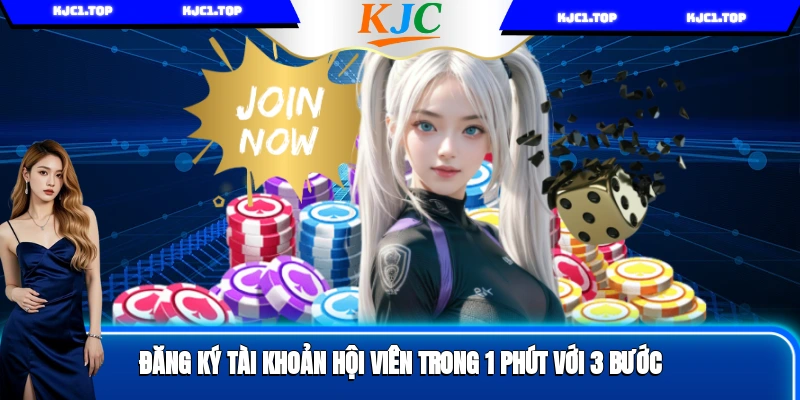 Đăng ký tài khoản hội viên trong 1 phút với 3 bước